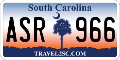 SC license plate ASR966