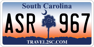 SC license plate ASR967