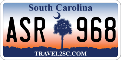 SC license plate ASR968