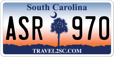 SC license plate ASR970