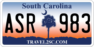 SC license plate ASR983