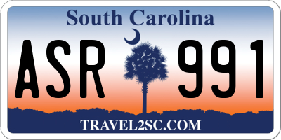 SC license plate ASR991