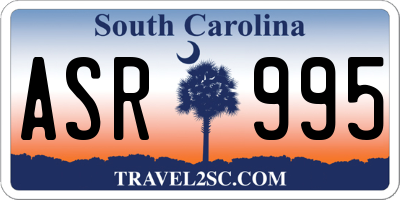SC license plate ASR995