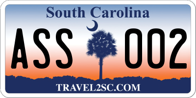 SC license plate ASS002