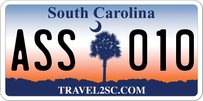 SC license plate ASS010