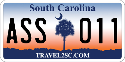 SC license plate ASS011