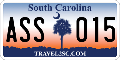 SC license plate ASS015