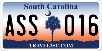 SC license plate ASS016