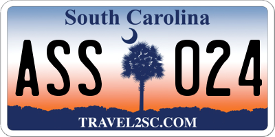 SC license plate ASS024