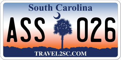 SC license plate ASS026