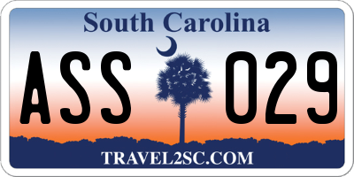 SC license plate ASS029