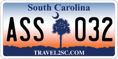 SC license plate ASS032