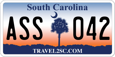 SC license plate ASS042