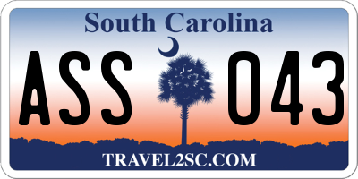 SC license plate ASS043