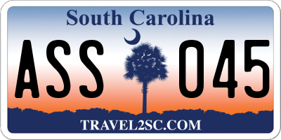 SC license plate ASS045