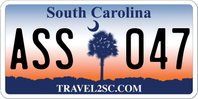 SC license plate ASS047