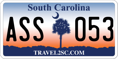 SC license plate ASS053