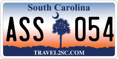 SC license plate ASS054