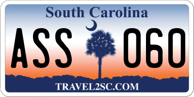 SC license plate ASS060