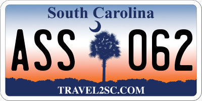 SC license plate ASS062