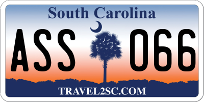SC license plate ASS066