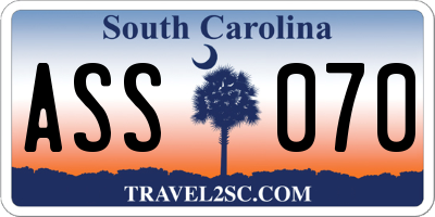 SC license plate ASS070