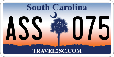 SC license plate ASS075