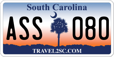 SC license plate ASS080