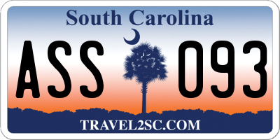 SC license plate ASS093