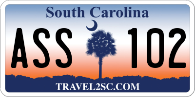 SC license plate ASS102