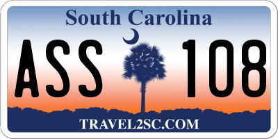 SC license plate ASS108
