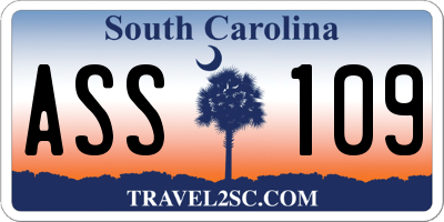 SC license plate ASS109