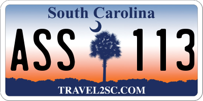 SC license plate ASS113