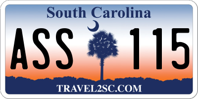 SC license plate ASS115