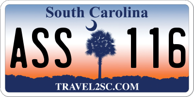 SC license plate ASS116