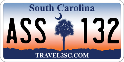 SC license plate ASS132