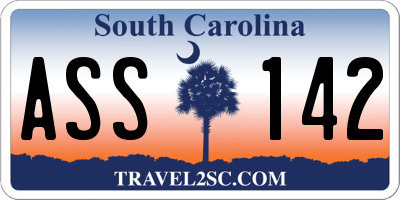 SC license plate ASS142