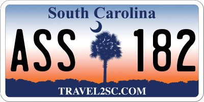 SC license plate ASS182