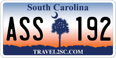 SC license plate ASS192