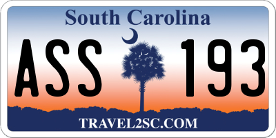 SC license plate ASS193