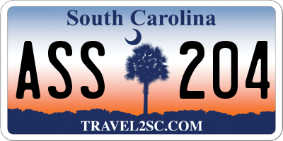 SC license plate ASS204