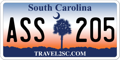 SC license plate ASS205