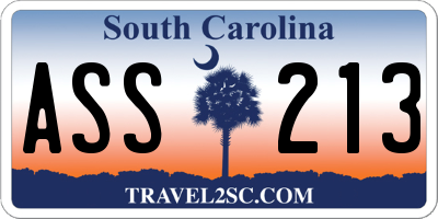 SC license plate ASS213