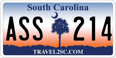 SC license plate ASS214
