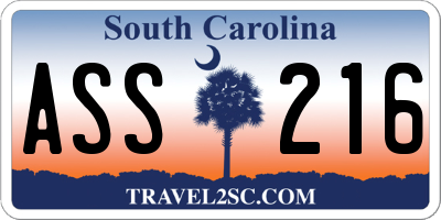 SC license plate ASS216