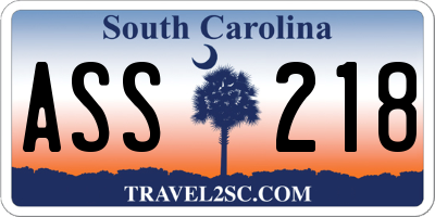 SC license plate ASS218