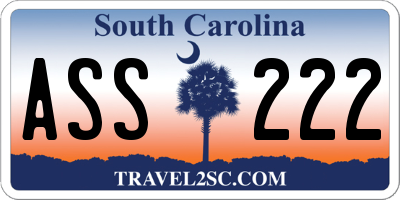 SC license plate ASS222