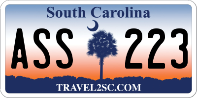 SC license plate ASS223