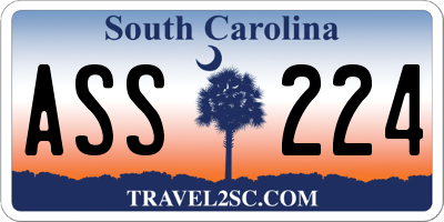SC license plate ASS224