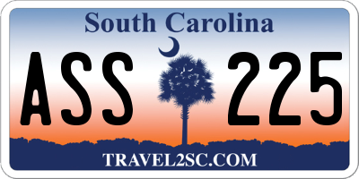 SC license plate ASS225